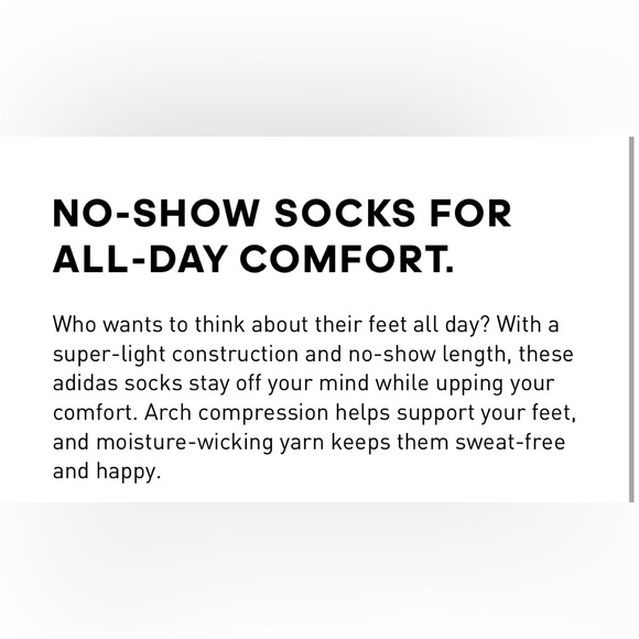 Adidas Superlite 3.0 6-Pack No-Show Socks - Size Large (6-12) - Picture 7 of 7